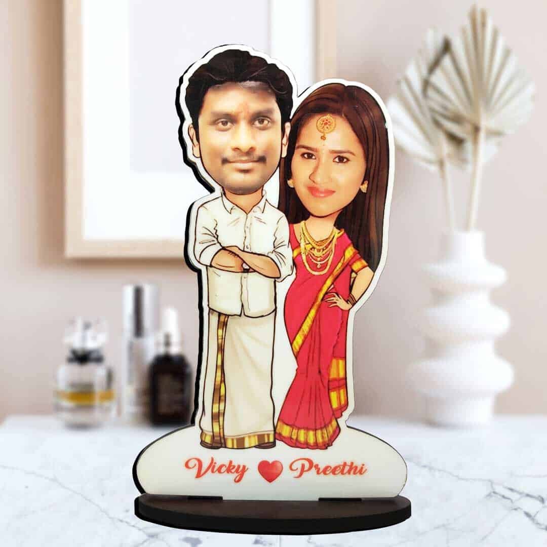 Personalized Caricature for Couple Gift Shop in Tirunelveli