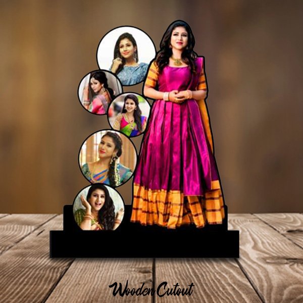 Personalized Premium Wooden Cutout Photo Frame in Tirunelveli