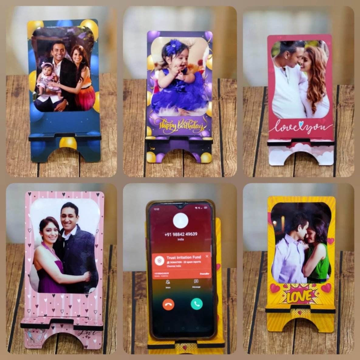 Customized Photo Mobile Stand with Your Photo Printing – Gifty Nellai